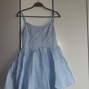 Peppermayo Baby Blue Lace-Up Dress